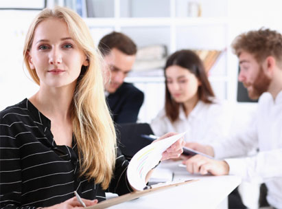 confident hr employee